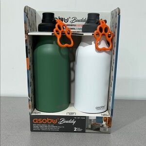 Asobu Buddy Bottle Set of 2 Vacuum Insulated Water Bottle Puppy Dog Set